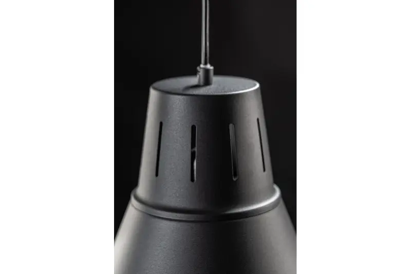 Decorul lămpii suspendate Gianni, în stil elegant și complet negru, cu un diametru de 32 cm, 8136.