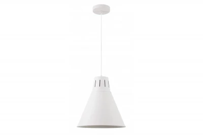 Decorațiuni de stil Gianni, lustră suspendată complet albă, cu diametrul de 32 cm, model 8112.