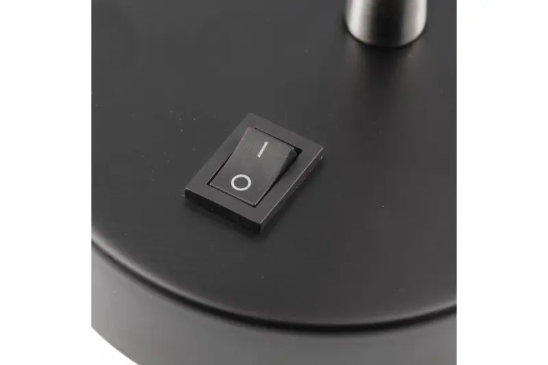 Decorațiunea lămpii de perete negre Etore cu braț metalic, cu diametrul de 11 cm, fabricată în anul 1860.