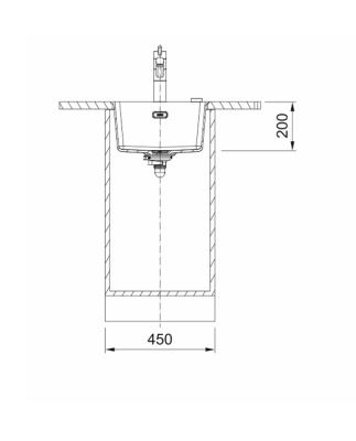 Franke Maris MRG 110-37 Fragranite ediție neagră chiuvetă de sub blat negru mat