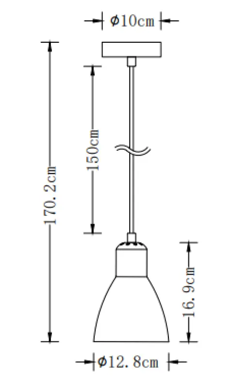 Lustra suspendată Decor Etore, culoare bej, cablu negru 2089