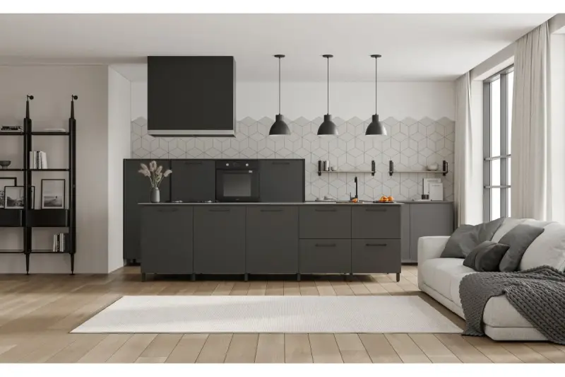 Decorațiunea pendul Dante, de culoare neagră mată, cu interiorul alb, are un diametru de 27,5 cm. 2119.