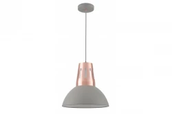 Decorațiunea lămpii suspendate Artemia, de culoare gri, cu finisaj industrial, are un diametru de 34,5 cm. Cod produs: 2447.