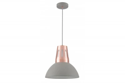 Decorațiunea lămpii suspendate Artemia, de culoare gri, cu finisaj industrial, are un diametru de 34,5 cm. Cod produs: 2447.
