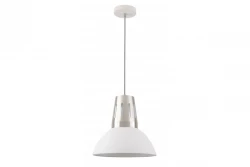 Lustra suspendată Artemia decor alb cu finisaj industrial, diametru de 34,5 cm, 2508.