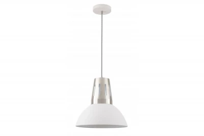 Lustra suspendată Artemia decor alb cu finisaj industrial, diametru de 34,5 cm, 2508.