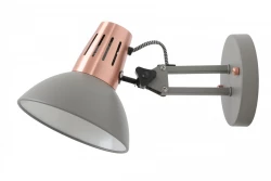 Decorul Artemia este un elegant lămpadar de perete gri cu braț metalic, având un diametru de 16,5 cm, cod 2164.