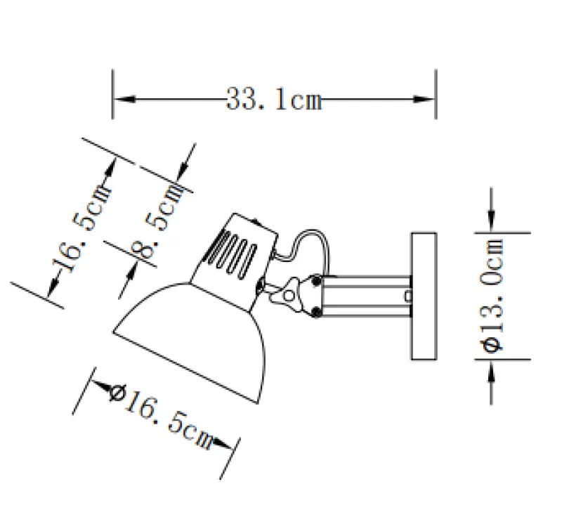Decorul Artemia este un elegant lămpadar de perete gri cu braț metalic, având un diametru de 16,5 cm, cod 2164.