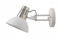 Decor Artemia elegantul lampa de perete albă cu braț metalic de 16,5 cm în diametru 2218.