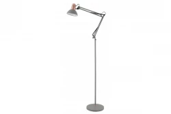Decorațiunea Artemia este un lustru de podea gri, cu un braț metalic lung, cu diametrul de 16,5 cm, la 2300.