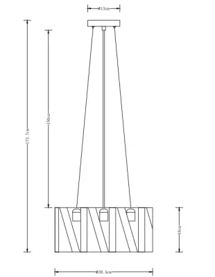 Lustra suspendată Decor Melody, neagră, cu maxim 3 surse de lumină, diametru 39,5 cm, 2638.