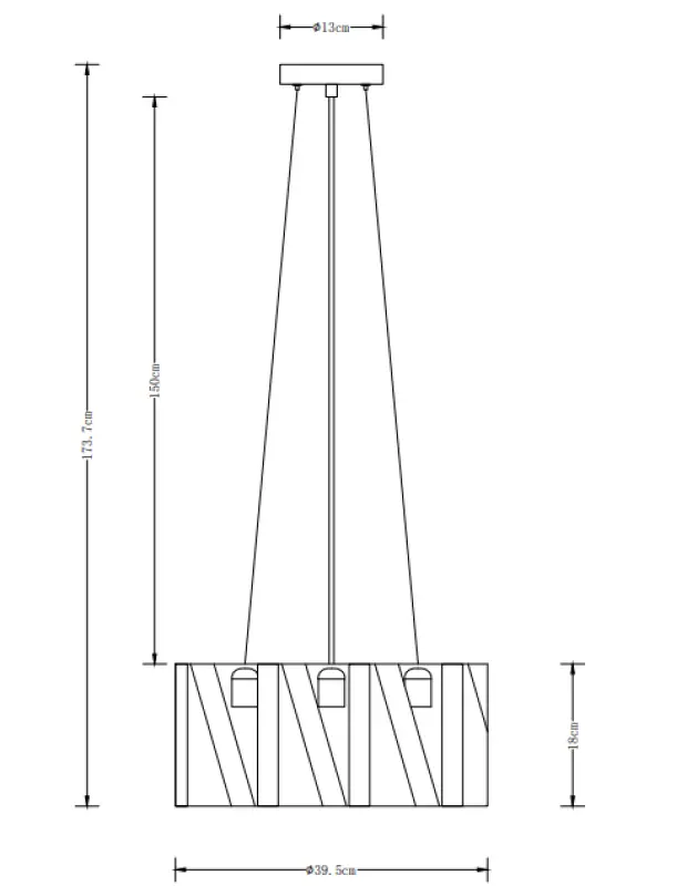 Lustra suspendată Decor Melody, neagră, cu maxim 3 surse de lumină, diametru 39,5 cm, 2638.