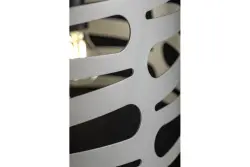 Decorul lămpii suspendate Marisa gri cu spații orizontale conice maxime de 3 surse de lumină, cu diametrul de 40 cm, 2607.