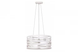 Decorațiunea lămpii suspendate Marisa albă cu spații orizontale conice de max. 3 surse de lumină, diametru 40 cm, 2782.