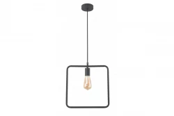 Decorul Lija este un lustru negru cu un singur punct de suspensie și formă pătrată, model 2614.