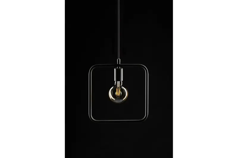 Decorul suspendat cu un singur punct, patrat, de culoare gri, modelul Lija 2836.