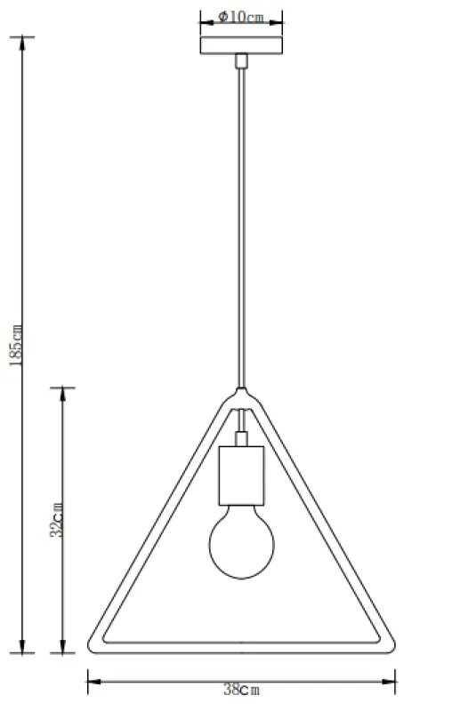 Decorul Gija este un candelabru suspendat, având forma unei triunghiuri monocrome gri, cu un singur vârf.