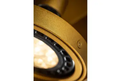 Lampă de tavan Decor Verso negru-auriu cu cap reglabil și două surse de lumină 4212.