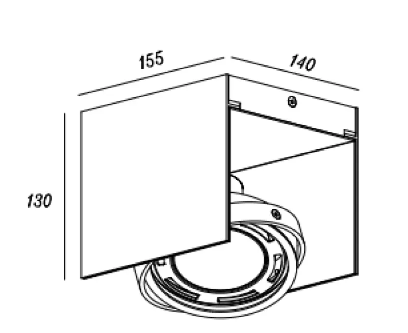 Lampă de tavan Decor Verso alb-negru cu cap mobil 1 sursă de lumină 4236.