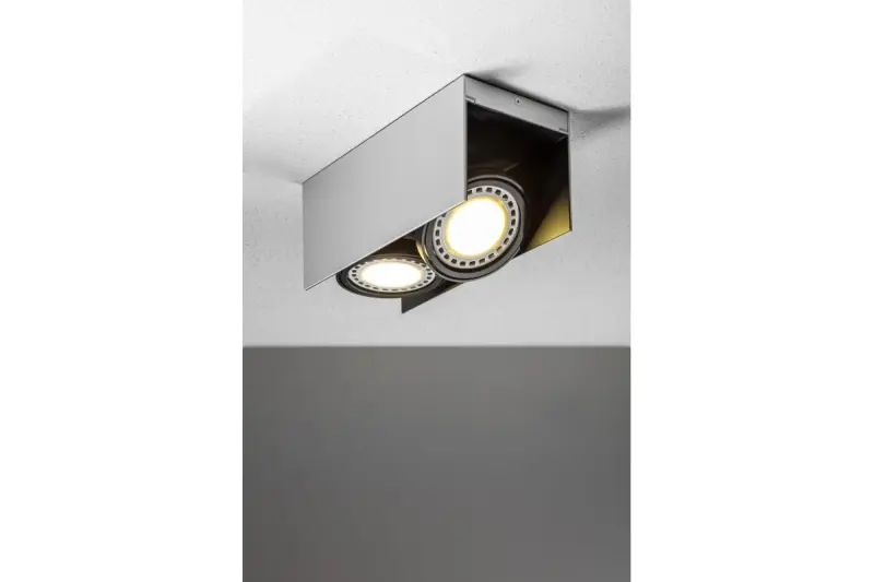 Lampă de plafon Decor Verso alb-negru cu cap mobil 2 surse de lumină 4250