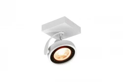 Lampă de tavan sau perete Decor Wally, albă, cu cap reglabil și o sursă de lumină 4342.