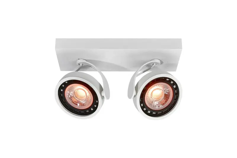 Decor Wally lampa de tavan sau de perete, alb, cu cap mobil, 2 surse de lumină, 4373