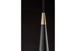 Decorul lămpii suspendate conice Evi din aluminiu negru 4410.