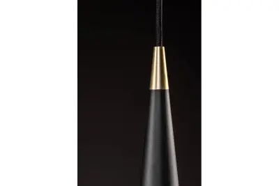 Decorul lămpii suspendate conice Evi din aluminiu negru 4410.