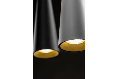 Decorul lămpii suspendate conice Evi din aluminiu negru 4410.