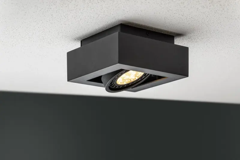 Decorațiunea Loid este un lustru funcțional de tavan, de culoare neagră, cu un singur punct de lumină și o sursă de lumină, modelul 4687.