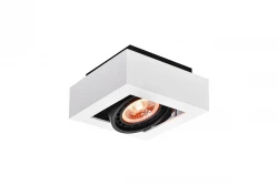 Decorul lămpi funcționale de tavan Loid, de culoare albă, cu 1 punct și 1 sursă de lumină, 4632.