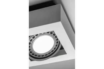 Decorul lămpi funcționale de tavan Loid, de culoare albă, cu 1 punct și 1 sursă de lumină, 4632.