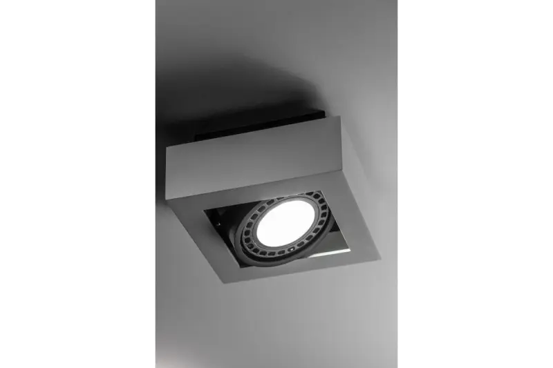 Decorul lămpi funcționale de tavan Loid, de culoare albă, cu 1 punct și 1 sursă de lumină, 4632.