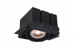 Decorul Milo, lampa de tavan încorporată fără ramă, cu o sursă de lumină, de culoare neagră, 4731.
