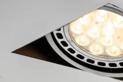Decorul Milo, lampa de tavan încorporată fără ramă, cu o sursă de lumină, de culoare neagră, 4731.