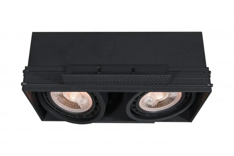 Decorațiunile pentru tavan de tip Milo, negre și fără ramă, cu două surse de lumină, 4755.