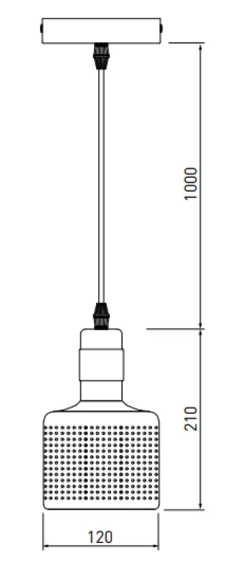 Lustra suspendată cilindrică Bellis Decor, culoare albă și aurie, cu o sursă de lumină, 4574.
