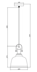 Decor Muscari II este o lustră suspendată neagră din sticlă fumurie într-o finisare metalică, cu un suport din alamă (lamphouder) 3688.