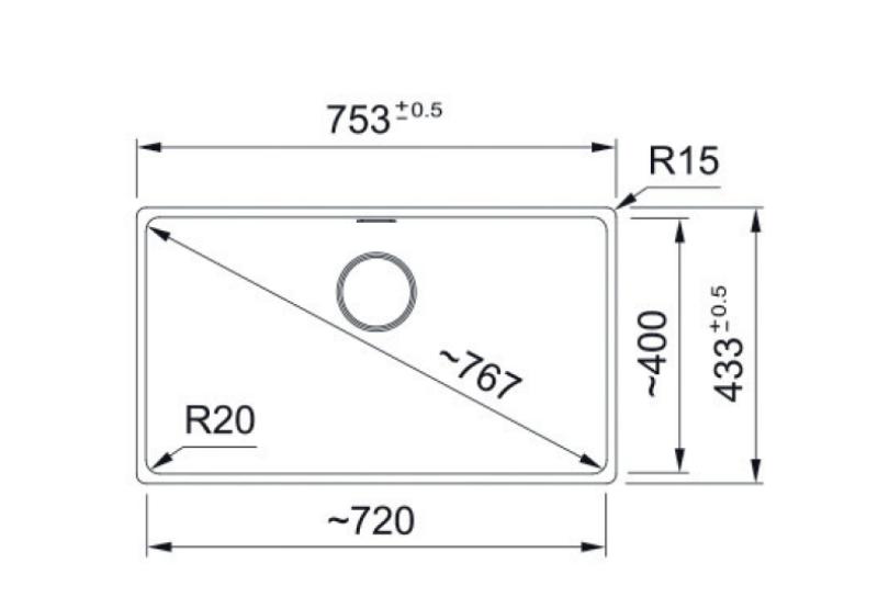 Franke Maris MRG 210-72 Fragranite polar white chiuveta încorporată plană
