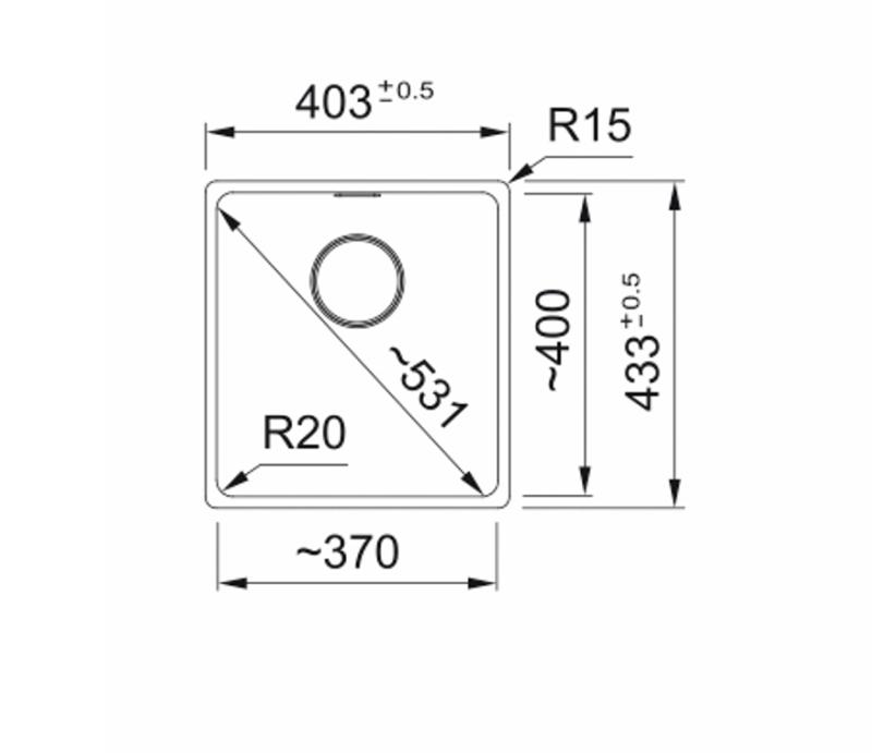 Franke Maris MRG 210-37 Fragranite chiuvetă de montare plană în alb polar
