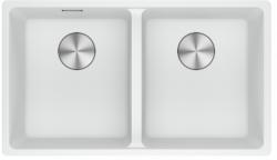 Franke Maris MRG 220-35-35 Fragranite Polar white cu două chiuvete încorporate la nivel