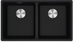 Franke Maris MRG 220-35-35 Fragranite Onyx chiuvetă dublă de montare la nivelul blatului