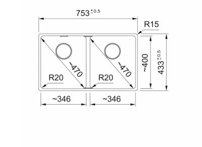 Franke Maris MRG 220-35-35 Fragranite Oyster chiuveta dublă încorporabilă