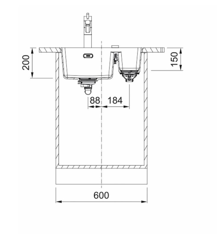 Franke Maris MRG 160-34-15 Fragranite Polar white chiuveta Dreapta pentru montaj sub blat