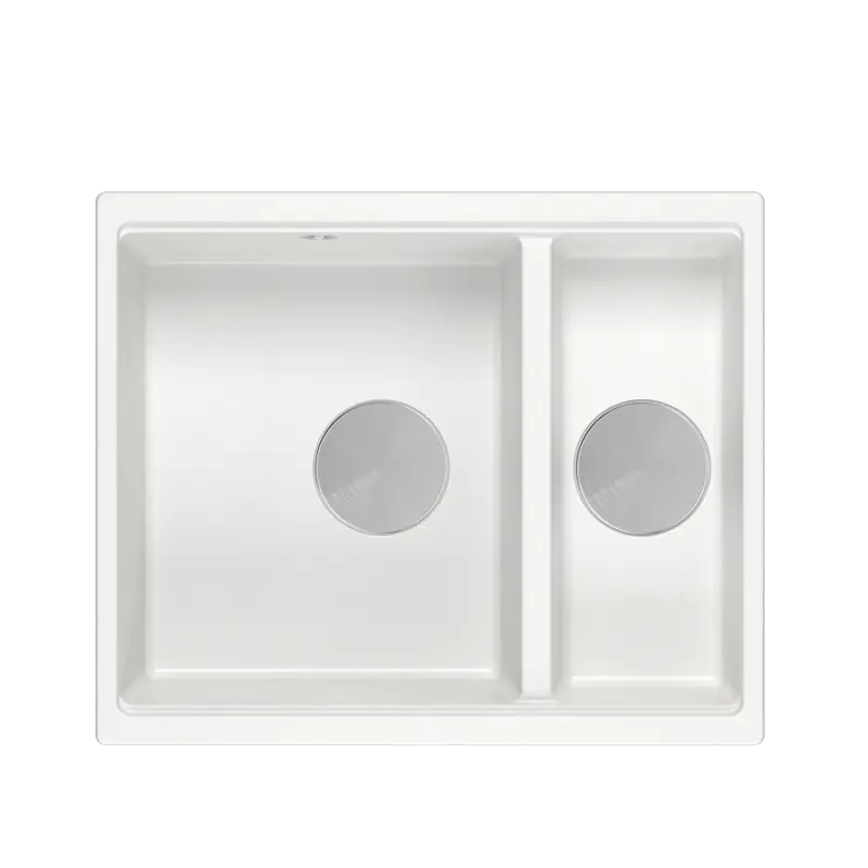 Quadri Newport II alb 1,5 chiuvetă granit, montare deasupra și sub blat, chiuvetă 555x460 1208957860.