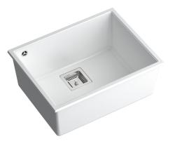 Quadri Quadrangle granit alb, cu chiuvetă subblat de 55x42 cm 1208957884
