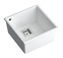 Quadri Quadrangle granit alb chiuvetă submontată 42x42 1208957886