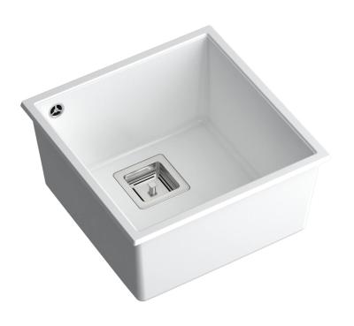 Quadri Quadrangle granit alb chiuvetă submontată 42x42 1208957886