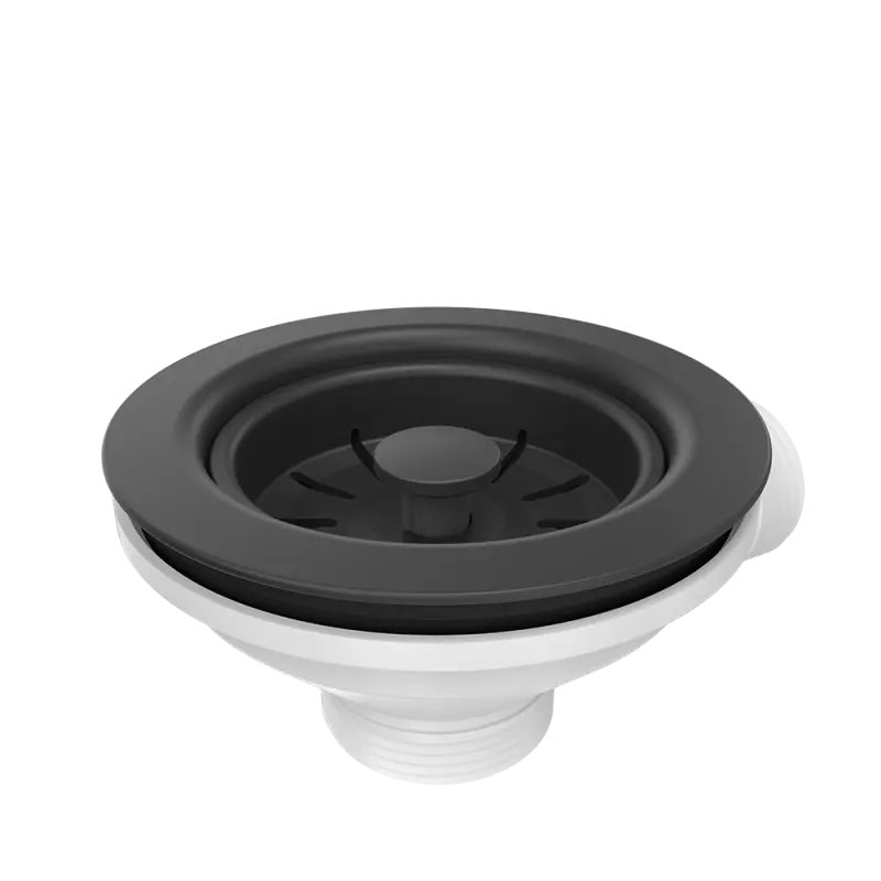 Quadri Set de scurgere dublu negru cu preaplin pentru chiuveta 1208957902