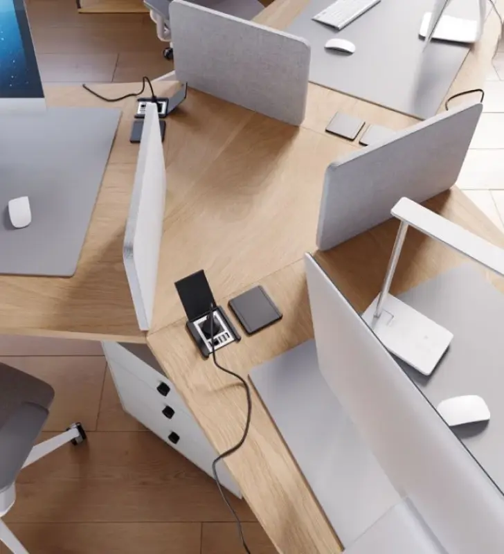 Priza de perete Indux Flip, mătăsoasă neagră, cu împământare, 2xUSB A, 1xRJ45 și conectare HDMI, negru 1208957915